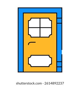 door renovation line icon vector. door renovation sign. isolated symbol illustration