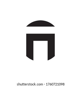 Door and Roof Logo Template - Vector Illustration
