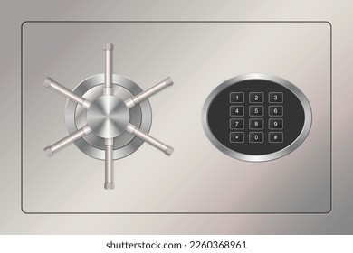 Door safe bank vault with a combination key  lock