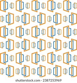 Door seamless pattern trendy design creative vector background