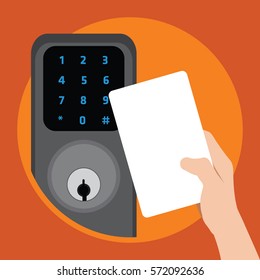 door with security key card