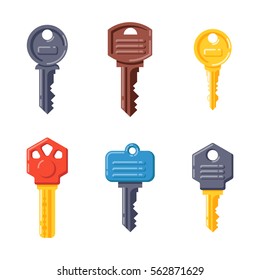 Door security key vector isolated icon.
