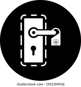 Icono de bloqueo de seguridad de la puerta. Bloqueo digital, bloqueo wifi, icono de bloqueo de la protección de la puerta con ilustración vectorial y forma plana.