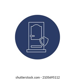 icono de protección de seguridad de puertas