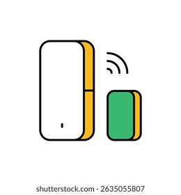 door Security Sensor Icon vector stock illustration