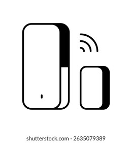 door Security Sensor Icon vector stock illustration