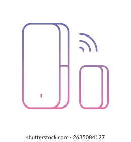 door Security Sensor Icon vector stock illustration