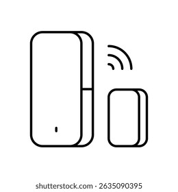 door Security Sensor Icon vector stock illustration