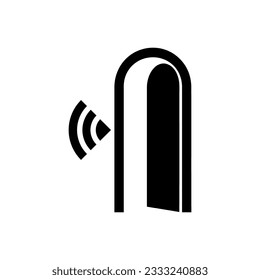 Door sensor icon on white background