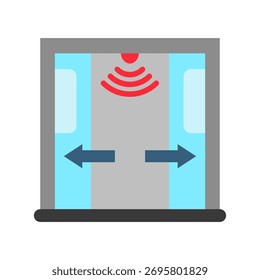 Door Sensor Mini Illustration Icon. Use For Modern Concept, Print, Ui, Ux Kit, Web And App Development. Vector Related To Technology, Smart Home And More