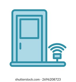 Ícone de Ilustração do Sensor de Porta Mini. Use Para Conceitos Modernos, Impressão, Ui, Kit Ux, Desenvolvimento De Web E Aplicativos. Vetor Relacionado À Tecnologia, Casa Inteligente E Mais