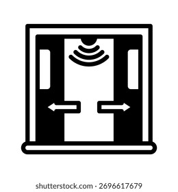 Icono de la mini ilustración del sensor de puerta. Uso Para El Concepto Moderno, Impresión, Ui, Ux Kit, Web Y Desarrollo De App. Vector Relacionado Con La Tecnología, El Hogar Inteligente Y Más