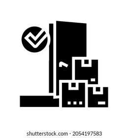 door to door service glyph icon vector. door to door service sign. isolated contour symbol black illustration