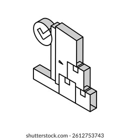 door to door service isometric icon vector. door to door service sign. isolated symbol illustration