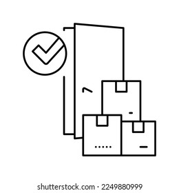 door to door service line icon vector. door to door service sign. isolated contour symbol black illustration