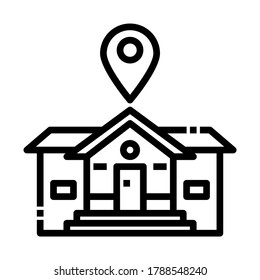 Door to door service. Online order filled outline style. Food Delivery Icon design for application, website, poster, printing.