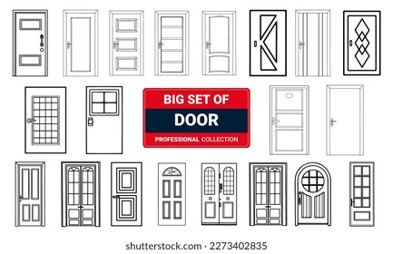 Door set of icon collection