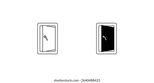 door set icon with white background vector stock illustration