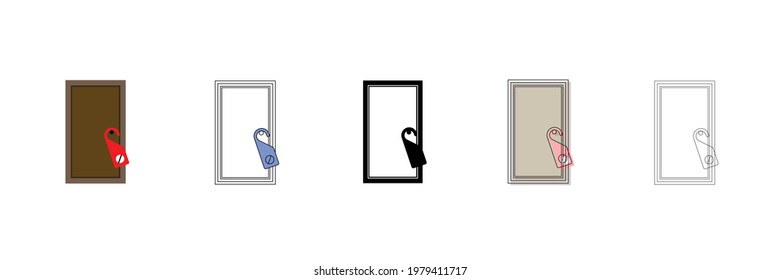 door set vector type icon