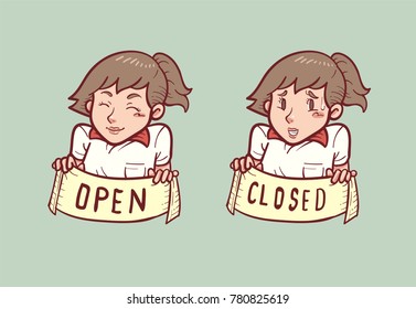 Door sign character
