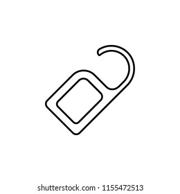 door sign in the hotel icon. Element of hotel icon for mobile concept and web apps. Thin line door sign in the hotel icon can be used for web and mobile