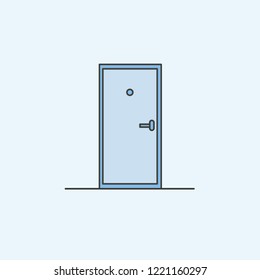 door sign icon. Element of house hold icon for mobile concept and web apps. Colored door sign icon can be used for web and mobile