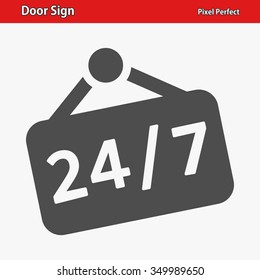 Door Sign Icon. Professional, pixel perfect icons optimized for both large and small resolutions. EPS 8 format.
