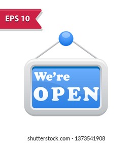 Door Sign Icon. Professional, pixel-aligned icon in realistic colors.