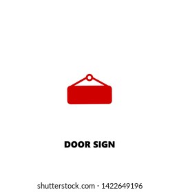 door sign icon. door sign vector design. sign design. red color