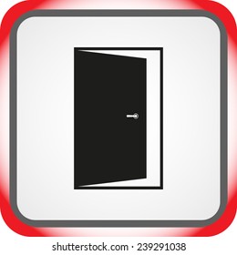 Door sign icon, vector illustration. Flat design style