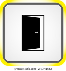 Door sign icon, vector illustration. Flat design style