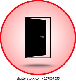 Door sign icon, vector illustration. Flat design style