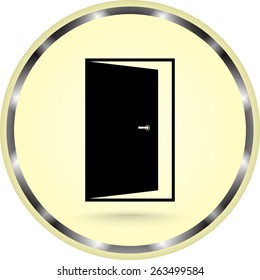Door sign icon, vector illustration. Flat design style