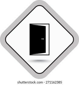 Door sign icon, vector illustration. Flat design style