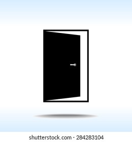 Door sign icon, vector illustration. Flat design style