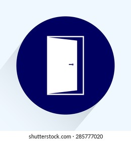 Door sign icon, vector illustration. Flat design style