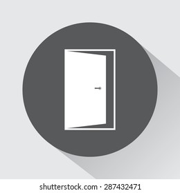 Door sign icon, vector illustration. Flat design style