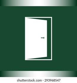 Door sign icon, vector illustration. Flat design style
