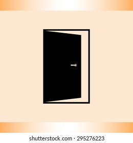 Door sign icon, vector illustration. Flat design style