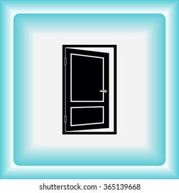 Door sign icon, vector illustration. Flat design style