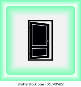Door sign icon, vector illustration. Flat design style