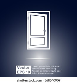 Door sign icon, vector illustration. Flat design style
