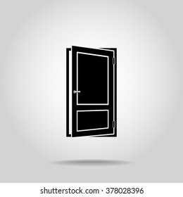 Door sign icon, vector illustration. Flat design style