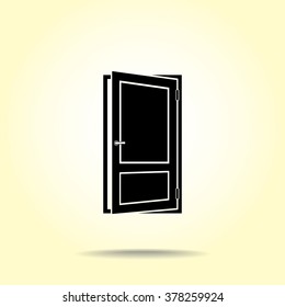 Door sign icon, vector illustration. Flat design style