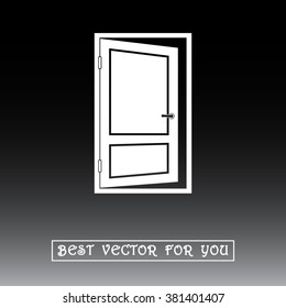 Door sign icon, vector illustration. Flat design style