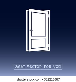 Door sign icon, vector illustration. Flat design style