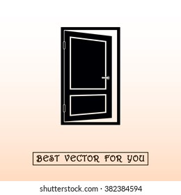 Door sign icon, vector illustration. Flat design style