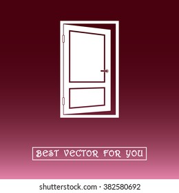 Door sign icon, vector illustration. Flat design style