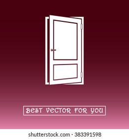Door sign icon, vector illustration. Flat design style