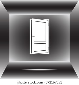 Door sign icon, vector illustration. Flat design style